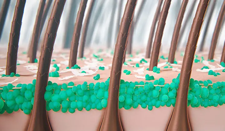 Les squames apparaissent sur tout cuir chevelu sain car elles sont le résultat d'une peau qui se renouvelle sans cesse.