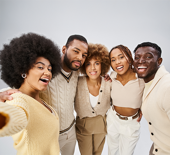 Mensen met een donkere huidskleur