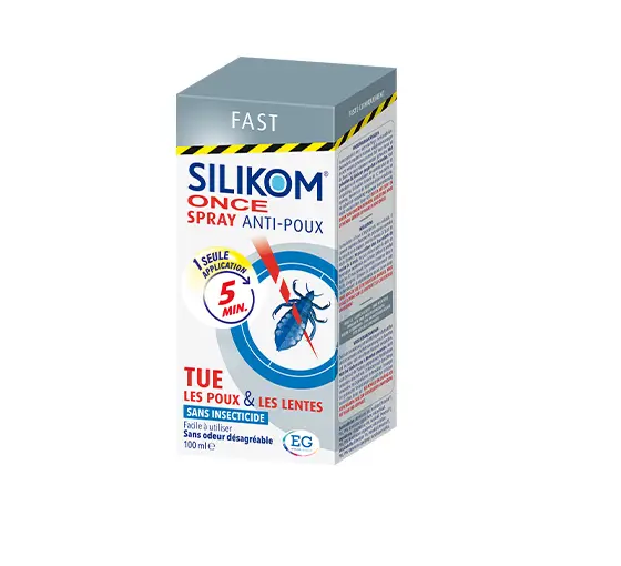 vec le shampooing Silikom Once, vous êtes débarrassé des poux en un seul traitement.
