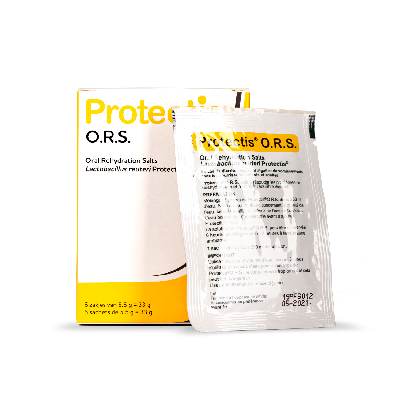 Protectis® O.R.S.* est une préparation à base de sel et de glucose adaptée aux diarrhées et aux vomissements.