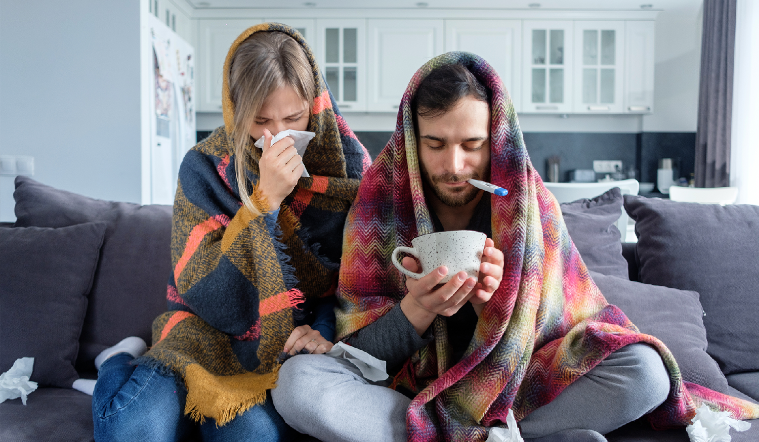 Verstopte neus met hoofdpijn en/of koorts?